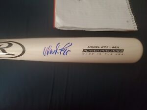wade boggs signed bat with dave and adams certification