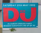 RAVE FLYER DJ EUROPE ENDLESS PARTY 29/05/1993 @ BAGLEYS FILM STUDIO