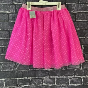 Cat & Jack XL 14-16 Pink Hearts Tutu Skirt X-Large Glitter Band - Picture 1 of 8