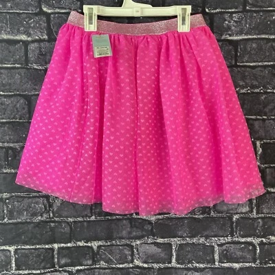 Cat & Jack XL 14-16 Pink Hearts Tutu Skirt X-Large Glitter Band - Image 1 of 4