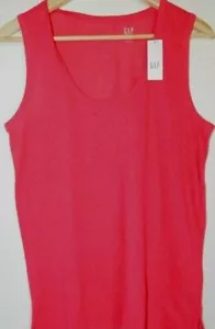 Gap Women's Tank Top Pink Size Small Linen Polyester Scoop Neck Sleeveless New - Picture 1 of 4