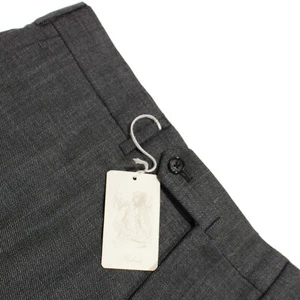 Belvest NWT Super 110's Wool Flat Front Dress Pants Size 50 (34 US) In Gray - Picture 1 of 13