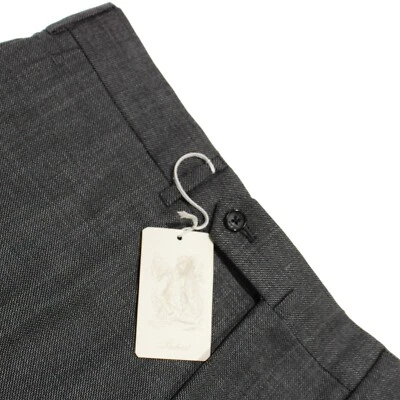 Belvest NWT Super 110's Wool Flat Front Dress Pants Size 50 (34 US) In Gray - Image 1 of 4