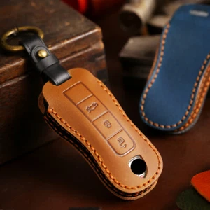 Car Key Case for Porsche Cayenne 958 911 Macan Boxster Panamera 997 924 718 971 - Picture 1 of 17