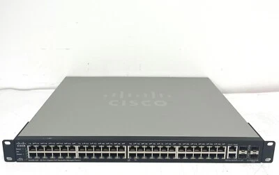 Cisco SG500-52P-K9 48 10/100/1000 PoE+ ports 4 Gigabit Ethernet Network Switch - Image 1 of 3