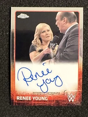 RENEE YOUNG 2015 Topps Chrome WWE Auto Autograph On Card - Image 1 of 2
