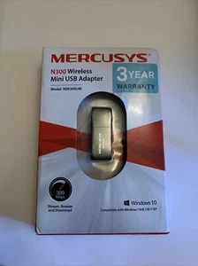 MERCUSYS MW300UM USB Adapter Mini Wireless Portable N300 300Mbps Wi-Fi Dongle - Picture 1 of 3