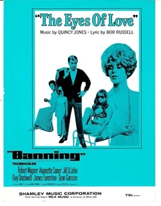 1967 QUINCY JONES FILM Sheet Music THE EYES OF LOVE from THE BANNING - Picture 1 of 4