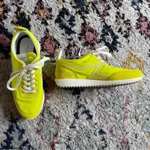 Rag & Bone Retro Runner Neon Yellow Sneakers 37.5 / US 7.5 - Picture 1 of 5