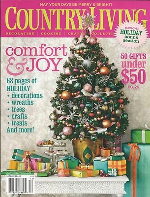 Country Living Magazine Christmas Festive Decor Holiday Trees Wreaths Crafts  - Image 1 of 4