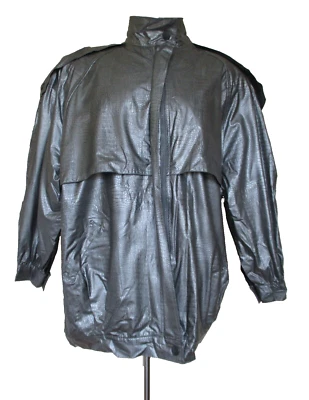 Chaqueta impermeable vintage Kenn Sporn Wippette L mujer peltre simulación cocodrilo vinilo Foto 1 de 4