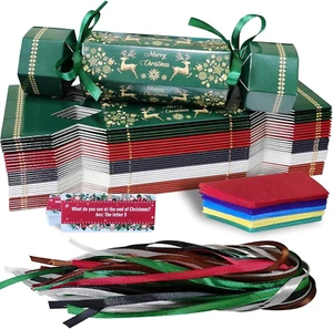 Popmanko 30 Packs Christmas Crackers, Make Your Own Christmas Crackers Kit, D... - Picture 1 of 12