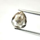 Naturale Rustico Diamante 1.77tcw Giallastro Grigio Luccicante Pera Full Cut Per
