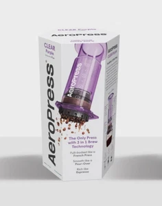 AeroPress Travel Ready 3-in-1 Presse Kaffeemaschine Brühtechnologie Klar Lila - Bild 1 von 10