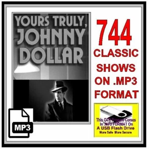 YOURS REALLY JOHNNY DOLLAR 744 einzigartige alte Zeit Radiosendungen MP3 auf USB-Stick - Bild 1 von 15