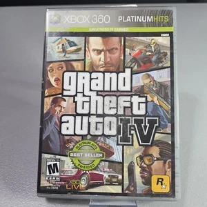 XBOX 360 PLATINUM HITS~๐ฎ Grand Theft Auto IV ~GTA 4~ Complete W/ Manual & Map - Picture 1 of 5