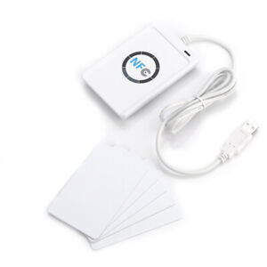 NFC RFID Reader  Writer ACR122U ISO 14443A / B   Free Software In White