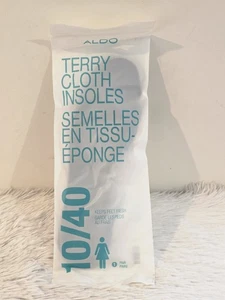 NEW 1-Pair ALDO Women's Terry Cloth Comfort Insoles Black Size 10/40 - Picture 1 of 6