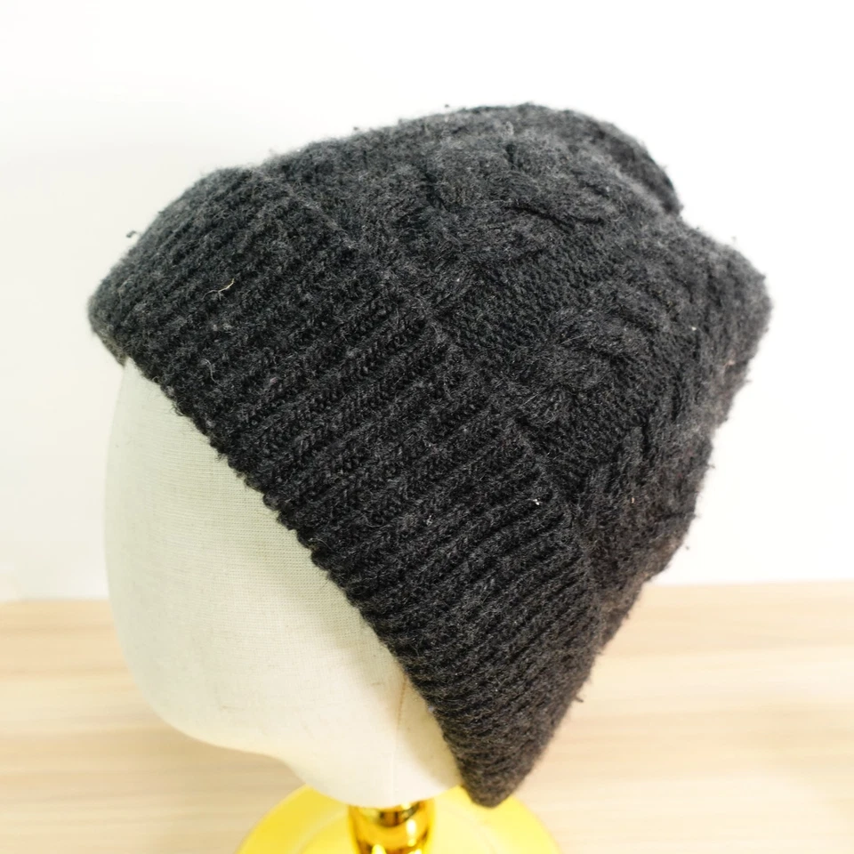 Gorro Ralph Lauren Cachemira Negro Carbón Grueso Tejido Apres Esquí Lujo M L Foto 1 de 4