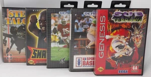 Sega Genesis Sports & Action Game Bundle of 5: Sub Terrania, Sports Talk, etc... - Picture 1 of 17