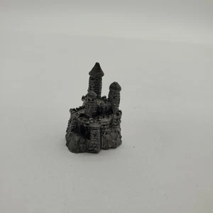 Miniature Pewter Medieval Castle with Towers Figurine - Picture 1 of 7