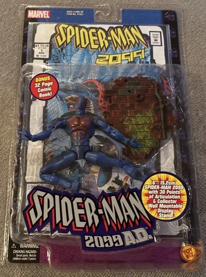 Vintage-Toy Biz Spider-Man Classics 2099 AD Marvel Legends Figure With Comic !!! - Image 1 of 2