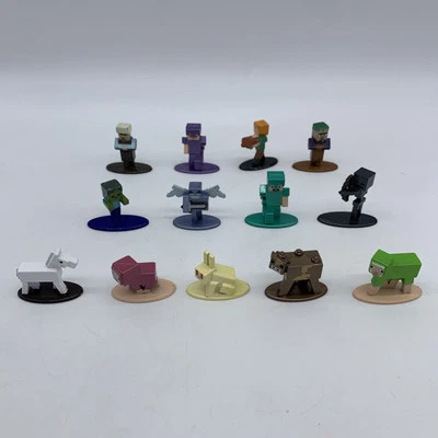 Minecraft Diecast Metal Videojuego Figura de Acción Lote 13 Niño Easter Egg Stuffer Foto 1 de 4
