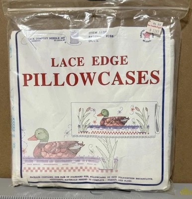 Par de fundas de almohada estampadas Jack Dempsey para patos bordados Foto 1 de 2