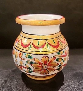 Marmor weiß Lota 3" - KraftersArt Handarbeit Design | Dekorativer Steintopf... - Bild 1 von 4