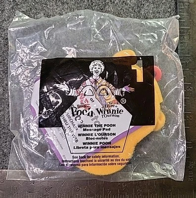 McDonald's Happy Meal juguete The Book of Pooh #1 Winnie the Pooh almohadilla de mensajes 2001 nuevo en paquete Foto 1 de 2