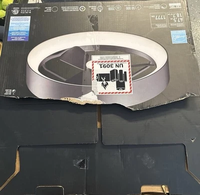 Artika Austin 23" LED Ceiling Fan Dimmable Matte Black Tested work Missing Parts - Image 1 of 2