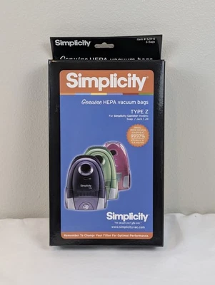 Caja de 6 bolsas Hepa Simplicity Genuinas Tipo Z #Jill, Snap, Jack Canister -SZH-6 Foto 1 de 4