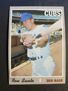 1970 Topps Baseball Ron Santo Chicago Cubs hohe Nummer Karte #670 Hall of Famer - Bild 1 von 2