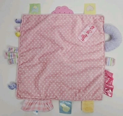 Kids Preferred Little Lovey Pink Crinkle Knot Tabs Satin Back Security Blanket - Image 1 of 4