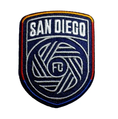 Parche de hierro/coser bordado con logotipo de fútbol americano de San Diego FC de 3 pulgadas Foto 1 de 3