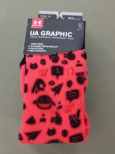 New Under Armour UA Graphic Youth 2 Pair Training Crew Socks. - Picture 1 of 3