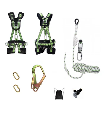 KRATOS Premium Absturzsicherung für Photovoltaik Montage 10m mittlaufendes Auffanggerät