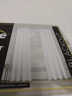 Eclipse Blackout One Rod Pocket Panel 42in X 63in  White - Image 1 of 4