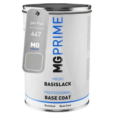 MG PRIME Vernice per auto per Fiat 647 Grigio Steel Metallic Stahlgrau Metallic 1,0L