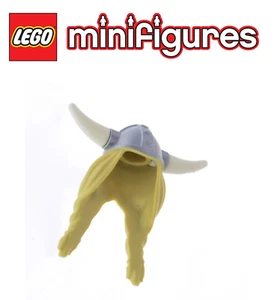LEGO® Wikinger Helm Ritter Castle Kopfbedeckung Minifigur Haare Serie 17 NEU - Picture 1 of 1
