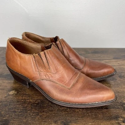 Wild Pair Botines Western Mules Vintage Cuero Marrón Para Mujer Talla 5.5 EE. UU. Foto 1 de 4