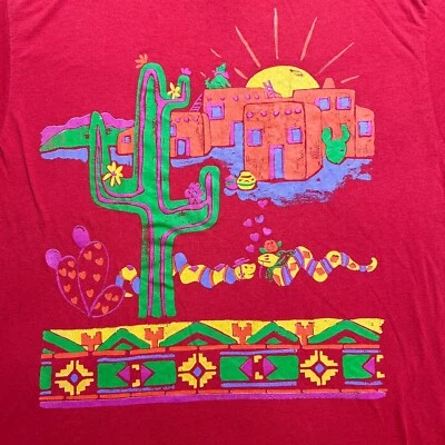 Camisa De Colección Cactus Puntada Única Arizona Nuevo México Suroeste Años 80 90 Gráfico Foto 1 de 4
