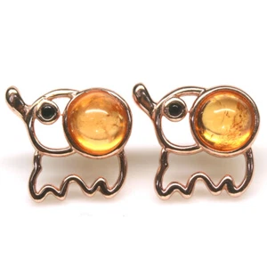 Unheated Fanta Spessartite Garnet & Black Spinel Earrings 925 Sterling Silver - Picture 1 of 4