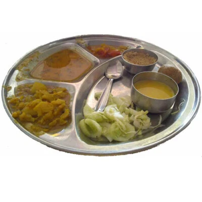 Acciaio Inox Premium Indiano Thali Piatto Curry Piastra Cibo Tray 381 (Harish) - Immagine 1 di 4