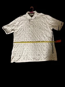 Akademiks Snap Up Short Sleeve Shirt Men 3XL White With Black Prints of Locks - Picture 1 of 8