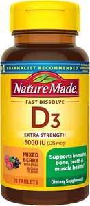 New Nature Made Extra Strength Vitamin D3 5000 IU - 70 Tablets Exp 05/2026+ - Picture 1 of 7