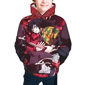 Demon Slayer Anime Hoodie Teens Boy Sweatshirt Pullover Long Sleeve Hoody Party - Picture 1 of 38