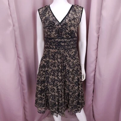 Adrianna Papell Women's Floral Silk Chiffon Sleeveless Pleated A-Line Dress 6 - Image 1 of 4