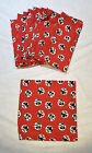 10 serviettes en tissu vintage Mickey & Minnie