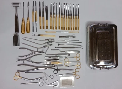 Instrumentos de rinoplastia nariz alemão e instrumentos de cirurgia plástica conjunto com 50 peças - Imagem 1 de 4